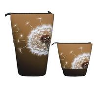 DDTKLSNV Telescopic Pencil Case Cute Stand Pencil Bag Pop Up Pen Holder Blown Dandelion Blossom Cosmetics Bags Desk Stationery Case For Office Supplies