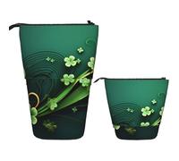 DDTKLSNV Telescopic Pencil Case Cute Stand Pencil Bag Pop Up Pen Holder Happy St Patrick'S Day Cosmetics Bags Desk Stationery Case For Office Supplies