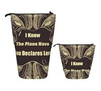 DDTKLSNV Telescopic Pencil Case Cute Stand Pencil Bag Pop Up Pen Holder I Know The Plans Have You Declares Lord Cosmetics Bags Desk Stationery Case For Office Supplies