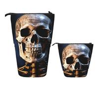 DDTKLSNV Telescopic Pencil Case Cute Stand Pencil Bag Pop Up Pen Holder Skeleton Cosmetics Bags Desk Stationery Case For Office Supplies