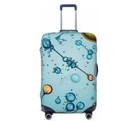 DDTKLSNV Travel Luggage Covers For Suitcase, Abstraction Biology Chemistry Elastic Suitcase Protector Washable Anti-Scratch Suitcase Baggage Cover Luggage Protector Fits 18-32 Inch Luggage, Black, XL