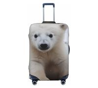 DDTKLSNV Travel Luggage Covers For Suitcase, Baby Polar Bear Elastic Suitcase Protector Washable Anti-Scratch Suitcase Baggage Cover Luggage Protector Fits 18-32 Inch Luggage, Black, XL