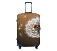 DDTKLSNV Travel Luggage Covers For Suitcase, Blown Dandelion Blossom Elastic Suitcase Protector Washable Anti-Scratch Suitcase Baggage Cover Luggage Protector Fits 18-32 Inch Luggage, Black, XL
