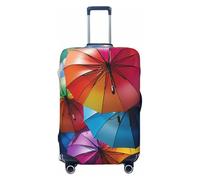 DDTKLSNV Travel Luggage Covers For Suitcase, Colorful Umbrella Elastic Suitcase Protector Washable Anti-Scratch Suitcase Baggage Cover Luggage Protector Fits 18-32 Inch Luggage, Black, M