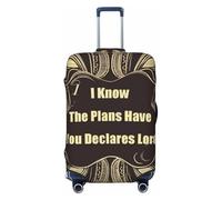 DDTKLSNV Travel Luggage Covers For Suitcase, I Know The Plans Have You Declares Lord Elastic Suitcase Protector Washable Anti-Scratch Suitcase Baggage Cover Luggage Protector Fits 18-32 Inch Luggage