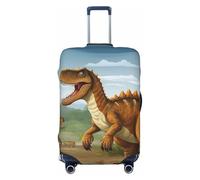DDTKLSNV Travel Luggage Covers For Suitcase, Jurassic Period Dinosaur Elastic Suitcase Protector Washable Anti-Scratch Suitcase Baggage Cover Luggage Protector Fits 18-32 Inch Luggage, Black, XL