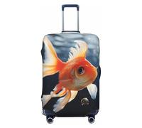 DDTKLSNV Travel Luggage Covers For Suitcase, Small Goldfish Swimming In The Water Elastic Suitcase Protector Washable Anti-Scratch Suitcase Baggage Cover Luggage Protector Fits 18-32 Inch Luggage