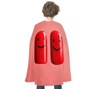 DDTKLSNV Unisex Adults Halloween Cloak Reversible Vampire Cape Lightweight And Comfortable Witch Cape Cloak Red Smile Halloween Cosplay Costumes For Women Mens