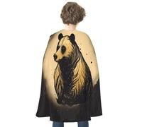 DDTKLSNV Unisex Adults Halloween Cloak Reversible Vampire Cape Lightweight And Comfortable Witch Cape Cloak Black Bear Halloween Cosplay Costumes For Women Mens