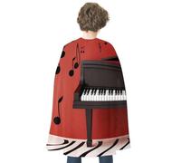 DDTKLSNV Unisex Adults Halloween Cloak Reversible Vampire Cape Lightweight And Comfortable Witch Cape Cloak Music Note Piano Halloween Cosplay Costumes For Women Mens