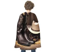 DDTKLSNV Unisex Adults Halloween Cloak Reversible Vampire Cape Lightweight And Comfortable Witch Cape Cloak Cowboy Black Hat Western Boots Halloween Cosplay Costumes For Women Mens
