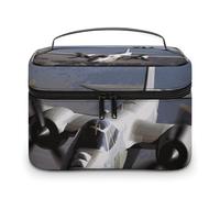 DDTKLSNV US Army Plane Makeup Bag Portable Travel Cosmetic Bag Zipper Makeup Organizer Toiletry Bag for Women Ladies