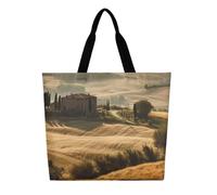 DDTKLSNV View Of Typical Tuscany Landscape Women Tote Bag Large Casual Shoulder Bag Reusable Grocery Bag Fasion Handbag for Office Shopping Travel