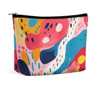 DDTKLSNV Women Makeup Bag for Purse, Waterproof Cosmetic Bags Simple Natural Shapes Makeup Pouch with Zipper Travel Toiletry Bag Organizer for Women Ladies