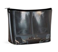 DDTKLSNV Women Makeup Bag for Purse, Waterproof Cosmetic Bags There Are Chairs in The Room Makeup Pouch with Zipper Travel Toiletry Bag Organizer for Women Ladies