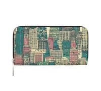 DDTKLSNV Women'S Wallet Pu Leather Zip Around Travel Wallet Card Holder Austin Texas Clucth Purse Gift For Women Ladies