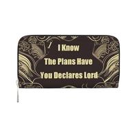 DDTKLSNV Women'S Wallet Pu Leather Zip Around Travel Wallet Card Holder I Know The Plans Have You Declares Lord Clucth Purse Gift For Women Ladies