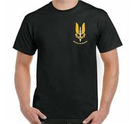 ddttrrRREERWK Mens SAS T-Shirt Special Air Service British Forces Elite He Who Dares Wins Top Black L