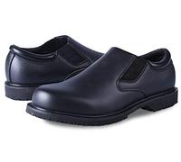 DDTX Men's Genuine Leather Shoes Uniform Dress Shoes SRC Anti-Slip EH Insulation Shoes for Chef/Office Lightweight 8.5UK Black