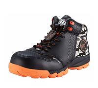 DDTX Safety Work Boots for Men and Women Composite Toe Cap Nonmetallic Anti-pucture Midsole Lightweight Anti-Static Black S1P Size 8.5UK