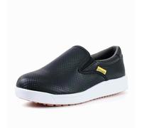 DDTX Work Kitchen Chef Shoes Unisex SRC Anti-Slip Oil and Water Resistant Anti Acid and Alkali Lightweight Black 10UK