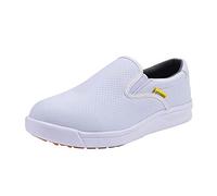 DDTX Work Kitchen Chef Shoes Unisex SRC Anti-Slip Oil and Water Resistant Anti Acid and Alkali Lightweight White 4.5UK