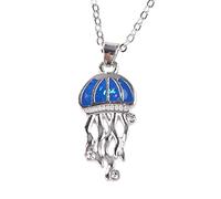 Ddujbtp Abalone Dolphin Seahorse Sea For Turtle Jellyfish Pendant Chain Necklace For Women Girls Jellyfish Pendant Necklace