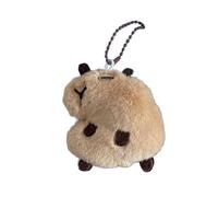 Ddujbtp Cartoon Capybara Plush Keychain with Squeaky Sound Bag Pendant Soft Practical Decoration Accesories for Bags and Keys