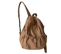 Ddujbtp Casual Backpack for Women with Large Capacity Stylish Pleated School Bag Aesthetic Rucksack for Junior High Students