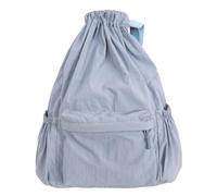 Ddujbtp Casual Canvas Backpack for Women Men with Drawstring Vintage College Schoolbag Solid Color Fashion Travel Laptop Bag