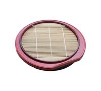 Ddujbtp Cold Noodles Plate Melamine Food Plate with Bamboos Mat Snacks Dishes Serving Platters Easy to Clean Platter Appetizer Tray Sashimi Platter for Apartment Homes Kitchen