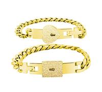 Ddujbtp Couple Bracelets 2x/Set Stainless Steel Lover Heart For Attract Charms For Boyfriend Girlfrie Matching Keychains Couples