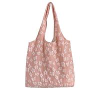 Ddujbtp Elegant Floral Texture Single Shoulder Bag Large Capacity Nylon Handbag Casual Underarm Bags for Fashionable Women