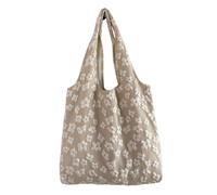 Ddujbtp Elegant Floral Texture Single Shoulder Bag Large Capacity Nylon Handbag Casual Underarm Bags for Fashionable Women