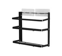 Ddujbtp Foldable Wall-Mounted Rustproof Metal Space-Saving Shelf For Condiments & Utensils Easy Install Rustproof Shelf
