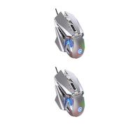 Ddujbtp Gaming Ergonomic USB Optical For PC Laptop Supports Keybinds Button Type C Optical Car Mode Colorful Breathing Light USB Charging Computer Mice Cute Hamster Mice