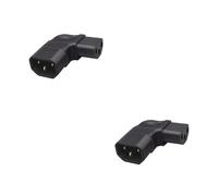 Ddujbtp IEC320 C14 To C13 Power Conversion Plug L-Shaped Plum Blossom Shape Male To C13 Female Left Bending Adapter Electrical Adapter