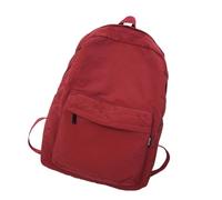 Ddujbtp Japanese Solid Color Washed Pleated Backpack for High School and College Students Large Capacity Nylon Book Bag