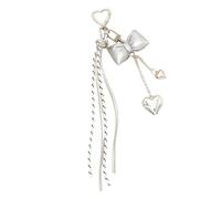 Ddujbtp Korean Style Tassels Leather Bows Keychain Multi Function Bag Charm Accessory Phone Ornament Bag Pendant for Women