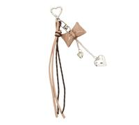 Ddujbtp Korean Style Tassels Leather Bows Keychain Multi Function Bag Charm Accessory Phone Ornament Bag Pendant for Women