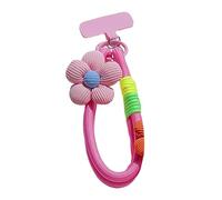 Ddujbtp Multicolor Elastic Phone Strap Cord With Decorative Flower Charm And Secure T Clip For Accessories Multicolor Design Colorful Elastic Phone Lanyard