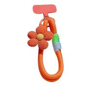 Ddujbtp Multicolor Elastic Phone Strap Cord With Decorative Flower Charm And Secure T Clip For Accessories Multicolor Design Colorful Elastic Phone Lanyard