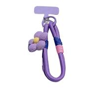 Ddujbtp Multicolor Elastic Phone Strap Cord With Decorative Flower Charm And Secure T Clip For Accessories Multicolor Design Colorful Elastic Phone Lanyard