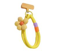 Ddujbtp Multicolor Elastic Phone Strap Cord With Decorative Flower Charm And Secure T Clip For Accessories Multicolor Design Colorful Elastic Phone Lanyard