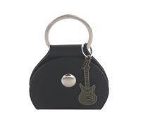Ddujbtp Portable Guitar Pick Holder Keychain PU Leather Pick Case with Pendant Plectrums Storage Bag Easy to Use Guitar Storage Bag