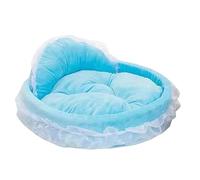 Ddujbtp Princess Pet Bed With Bows Ruffled Lace Design Soft And Beautiful Dog Sofa Detachable Cushion Princess Nest Pet Furniture