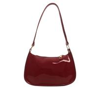 Ddujbtp Retro PU Leather Shoulder Bag for Women Elegant Underarm Bag Clutch Purse Fashionable Evening Handbag Armpit Bag