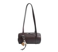 Ddujbtp Retro Soft Leather Cylinder Shoulder Bag for Women 2025 Winter Fashion Crossbody Handbag PU Leather Underarm Bags
