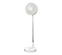 Ddujbtp Telescopic Pedestal Fan Portable Standing Fan USB Rechargeable Foldable Desk 180 Degree Rotatable For Room Camp