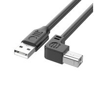 Ddujbtp USB 2.0 Printer Connection Cable With Foil & Braided Shielding Long Reaches 90Degree Elbow For Fast Data Transmissi Type A To B Cable